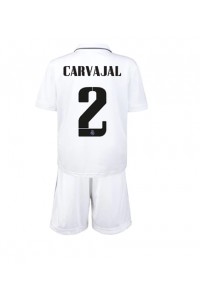 Fotbalové Dres Real Madrid Daniel Carvajal #2 Dětské Domácí Oblečení 2022-23 Krátký Rukáv (+ trenýrky)